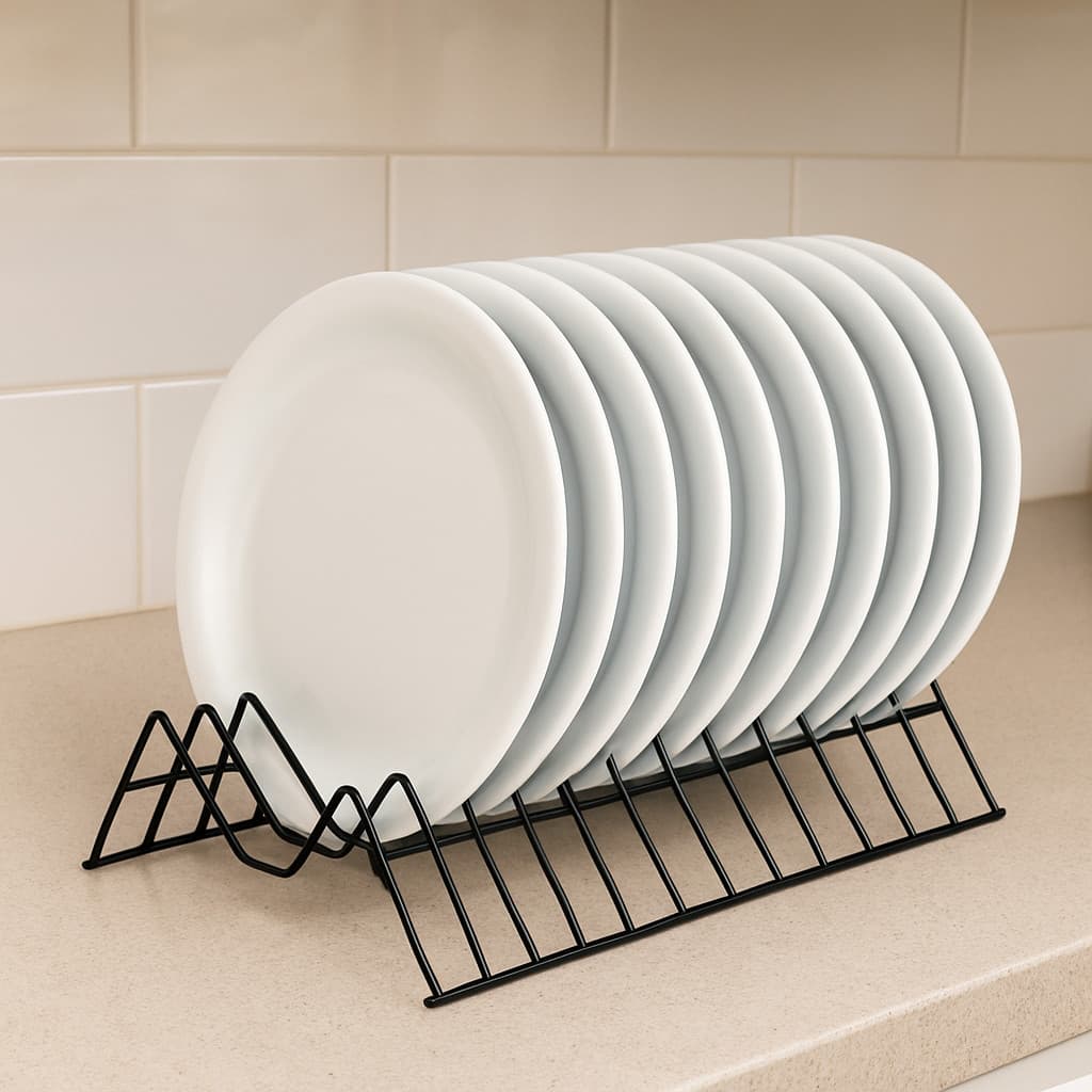 Porta Suporte de Pratos Vertical Armário Organizador 12 Porta Pratos Resistente Reforçado Prateleira
