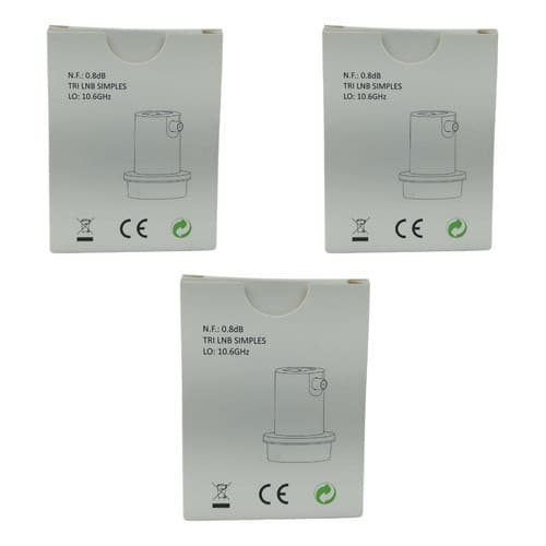 Kit 3 Lnb Simples Banda Ku Universal Lnbf 1 Saída Full Hd