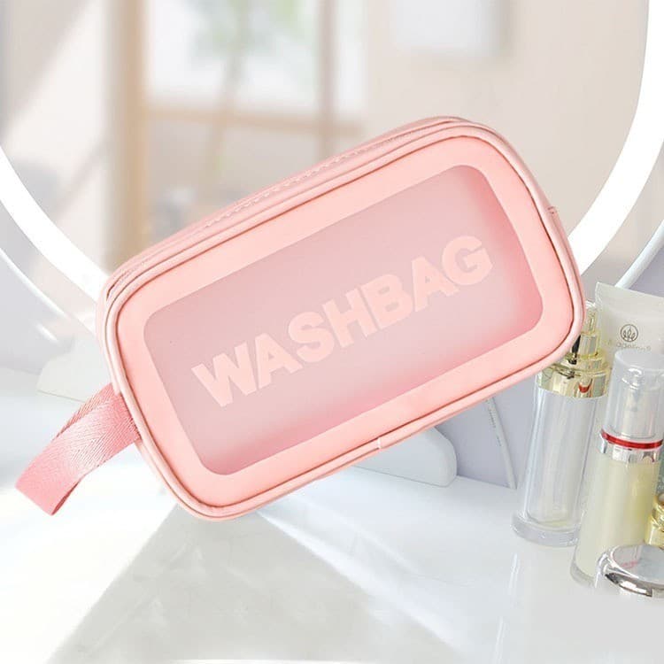 Bolsa Necessarie Transparente WashBag Organizadora Impermeável 2 Tamanhos