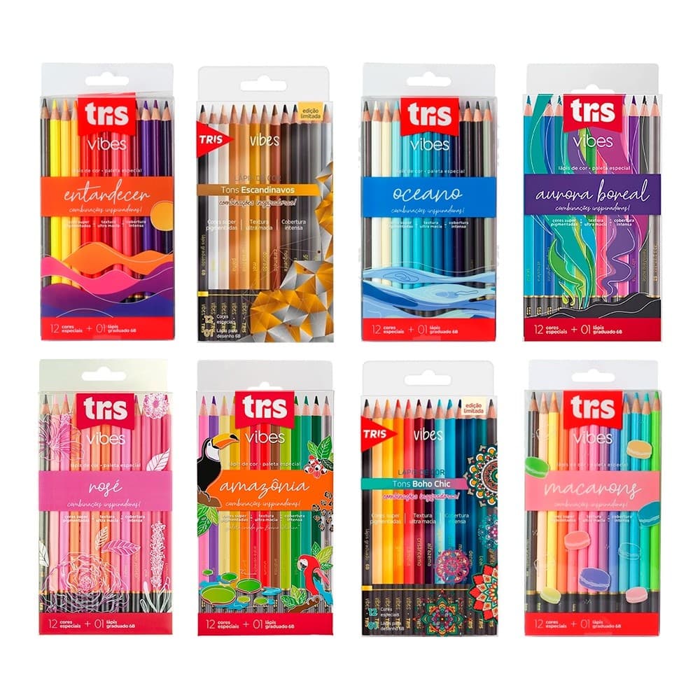 Lapis de Cor Tris Vibes 12 Cores