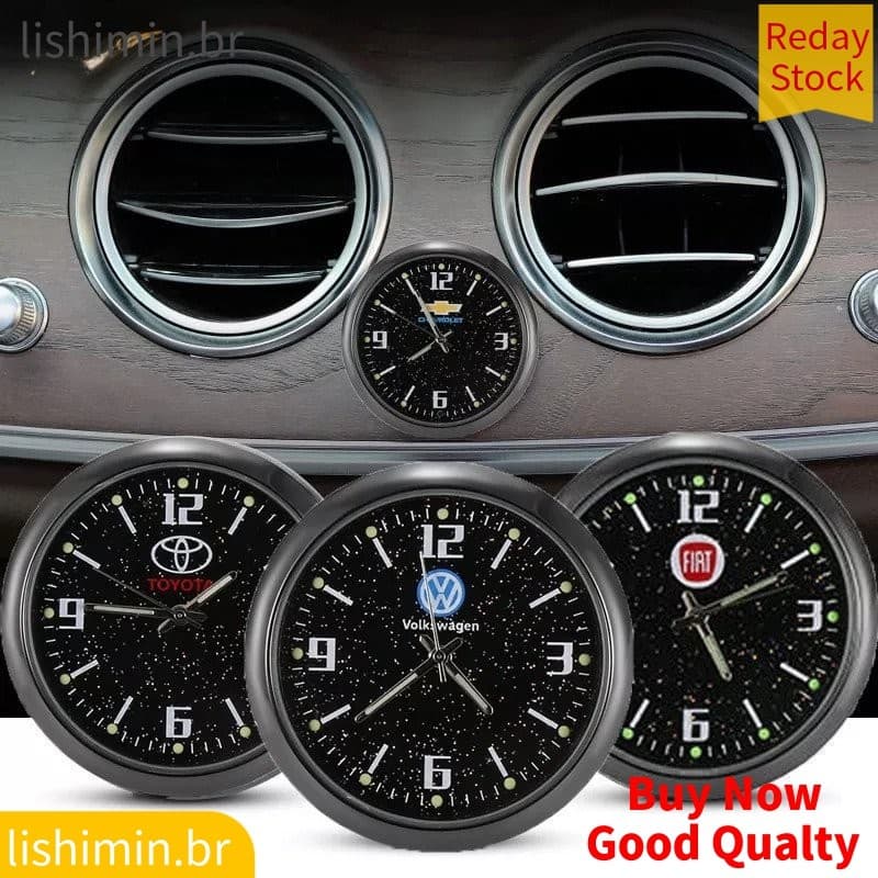 Relógio Luminoso De Carro Mini Automóveis Digital De Quartzo Mecânico Ornamento Automático Acessórios Para Carros Presentes