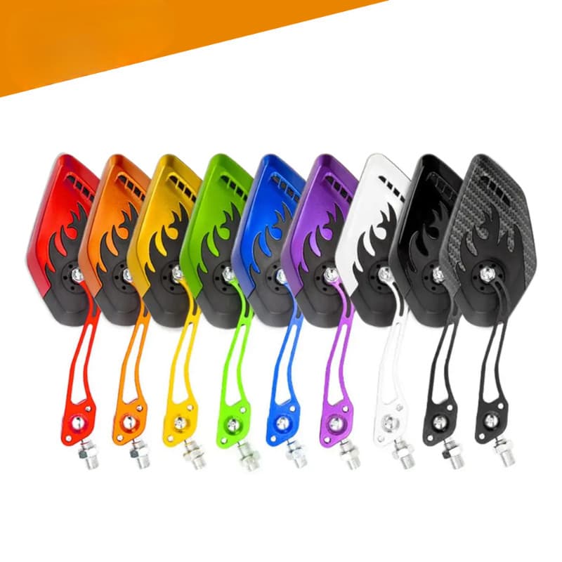 Espelho retrovisor universal de 360 graus de rotação de liga de alumínio scooter