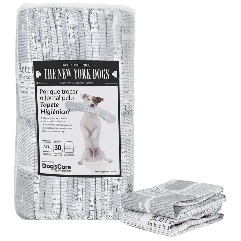Tapete Higiênico para Cães The New York Dogs 55x60cm - 60un