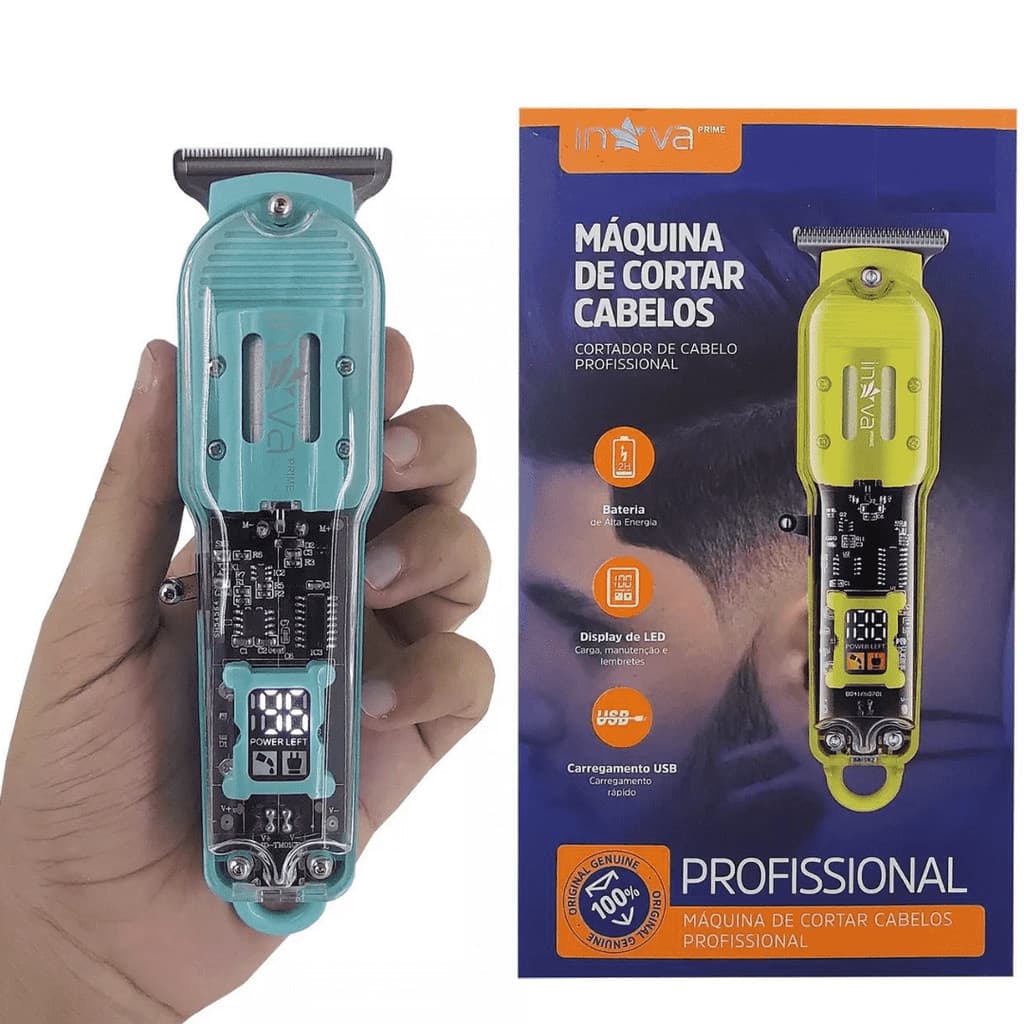 Máquina De Cortar Cabelo Para Barba Masculina Designer Elétrico