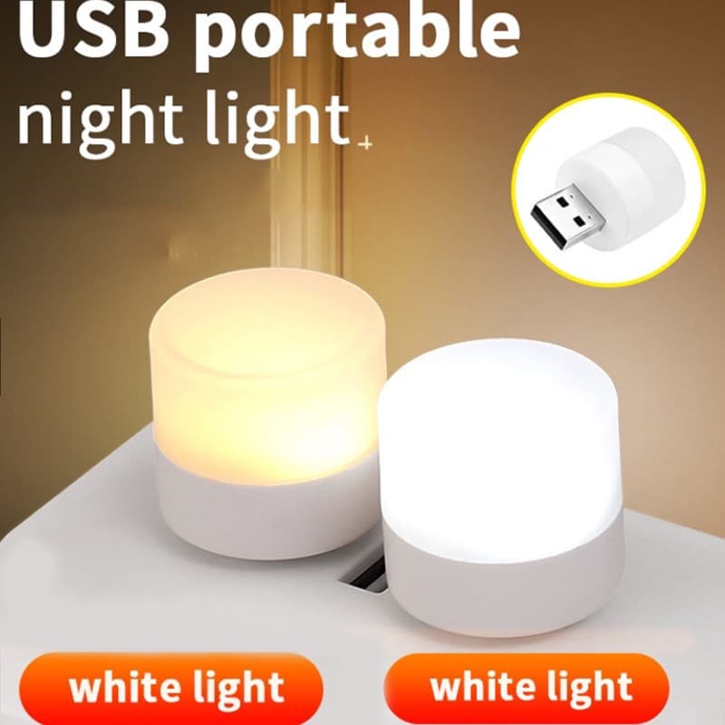 10pcs Luz Noturna Portátil USB, LED para Computador, Recarregável, Proteção para os Olhos, Lâmpada de Leitura