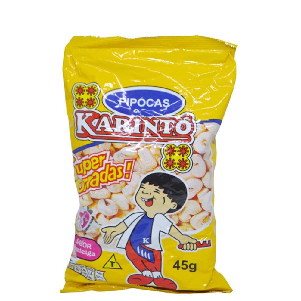 Pipoca Super Torradas Sabor Manteiga 45gr Karintó (10 unidades)