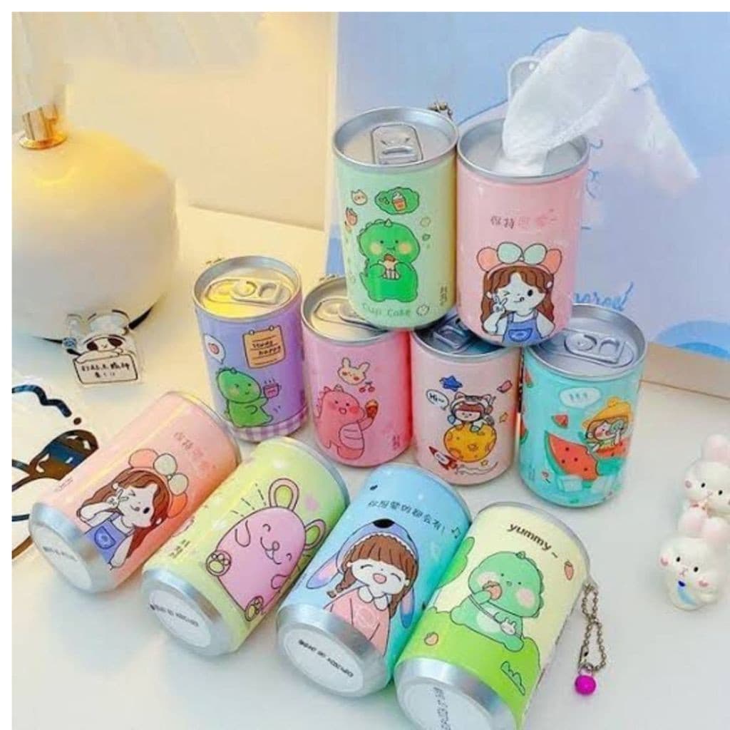 Kit Lenços na Lata Umedecidos Multiuso e Antissépticos padrao aleatorio