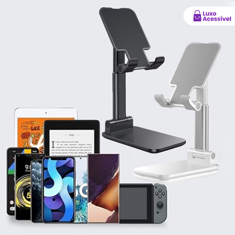 Suporte Ajustável Dobrável para Celular Tablet e Livros Universal