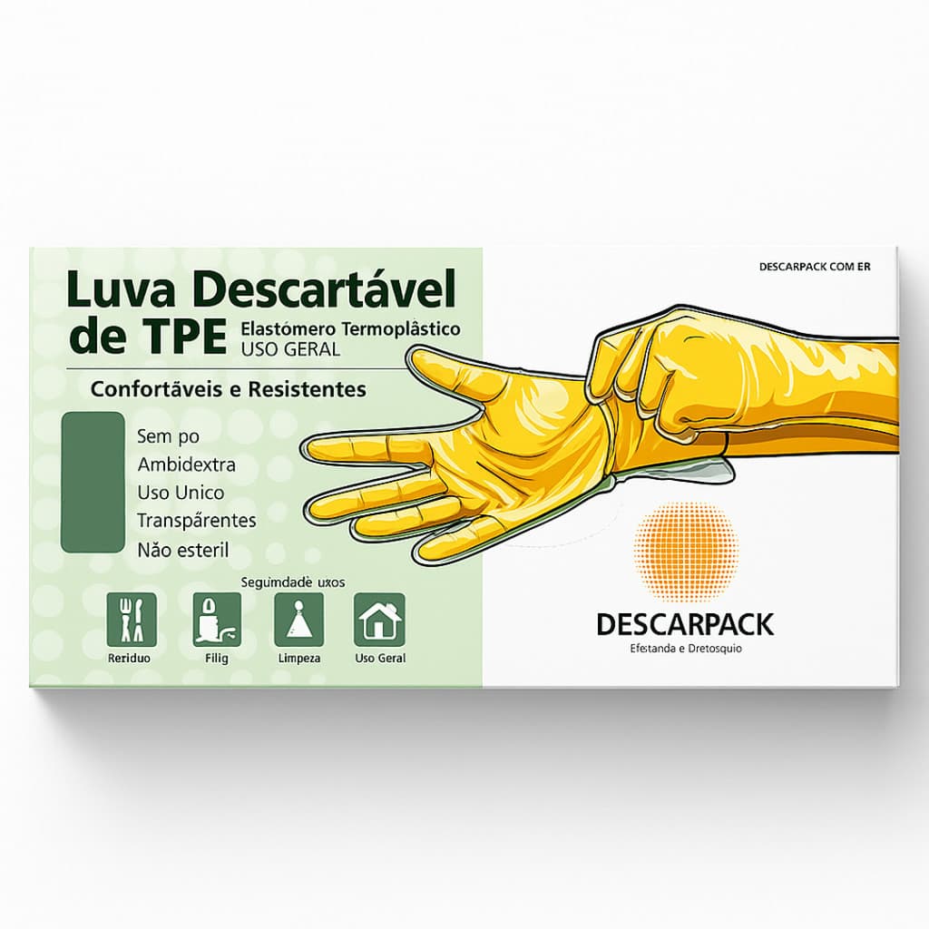 Luva VinilFlex TPE Descarpack - Diversos Tamanhos