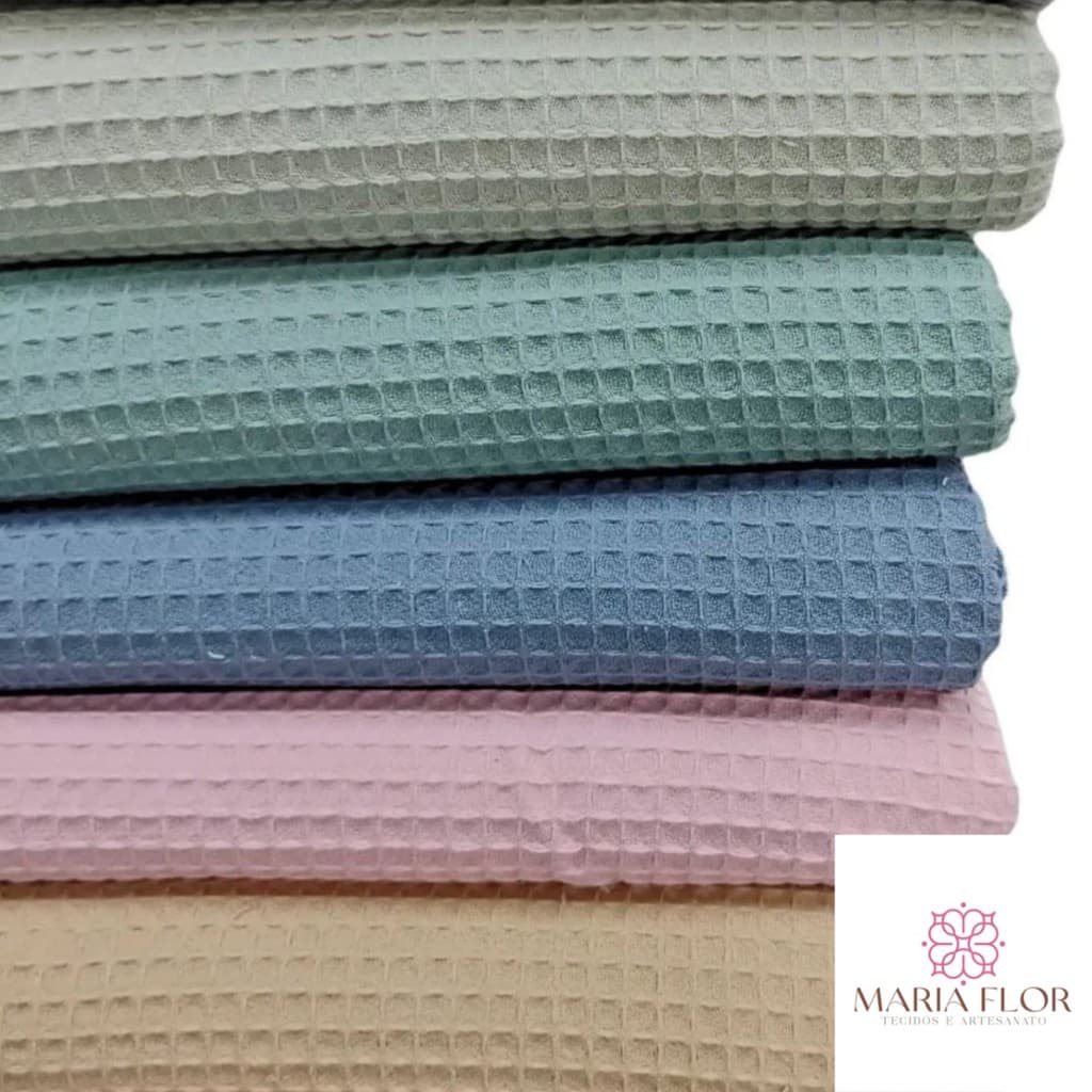 Tecido Favo Portugal 100% Algodão 50x160cm 280 Gramatura Todas as Cores