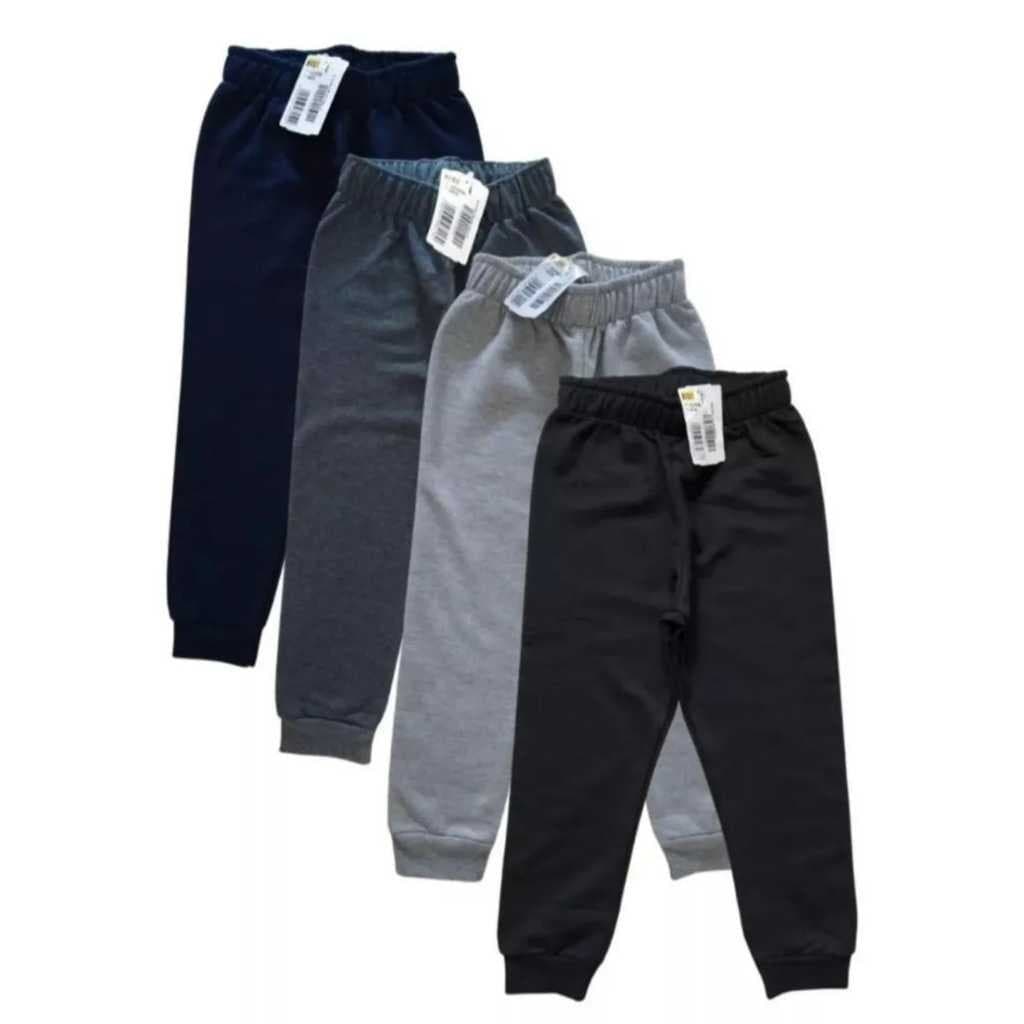 KIT 2 Un ou 4 Un Calça Moletom Infantil  1 a 16 anos Unissex Menina Menino SORTIDA