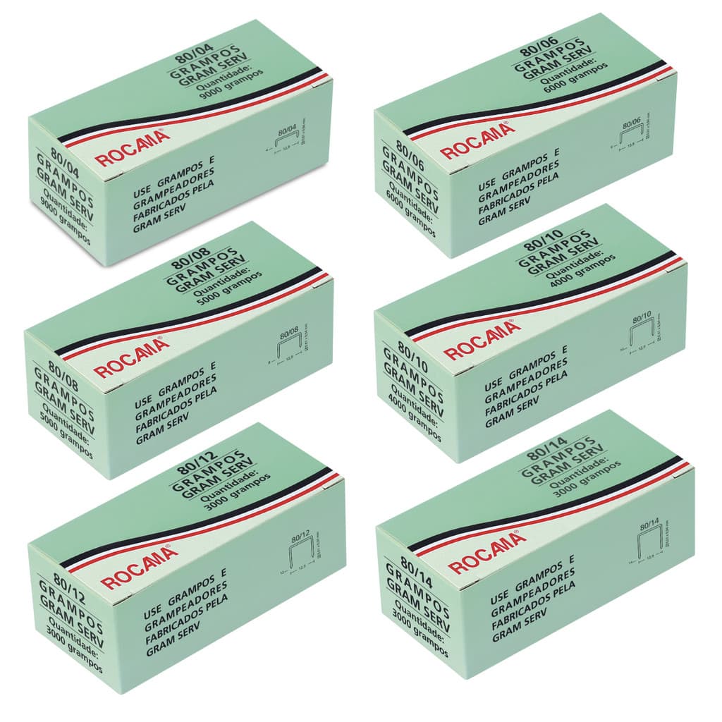 Grampo Linha 80 Galvanizado Rocama Para Grampeador