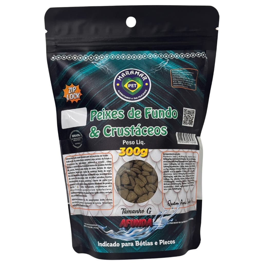 Ração Para Peixes De Fundo & Crustáceos Tab 8mm 300g Maramar
