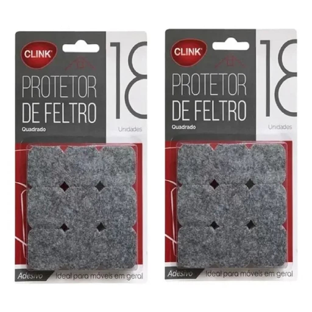 2 Kit Protetor Redondo Feltro 2,8cm