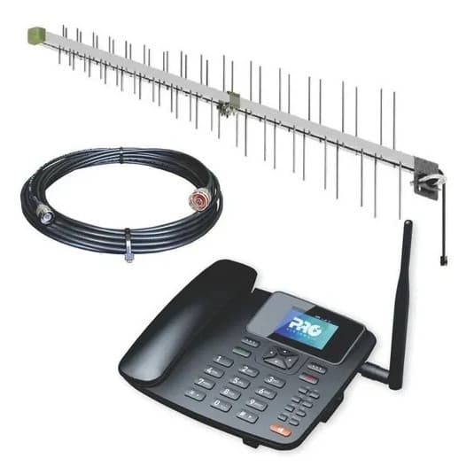 Kit Telefone 4g Proeletronic + Antena + Cabo 15m