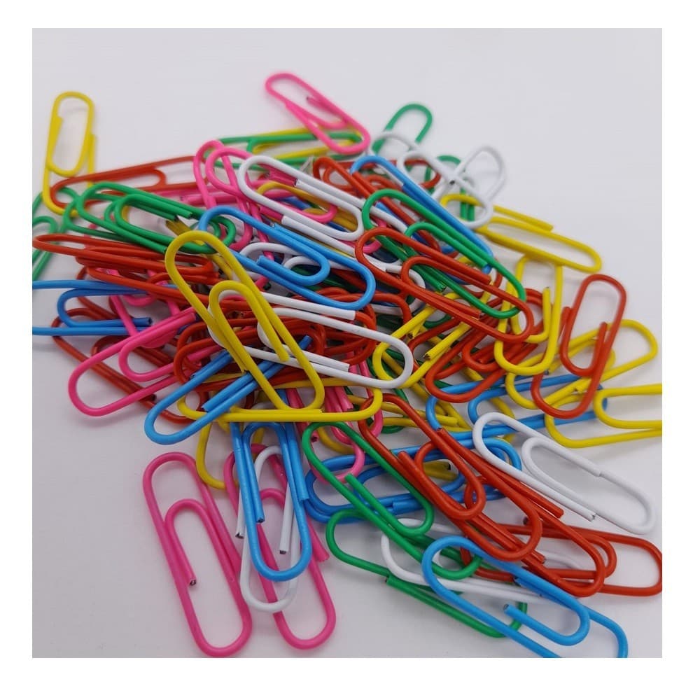 Clips Colorido Para Papel 2.0  Caixa Com 100 Unidades