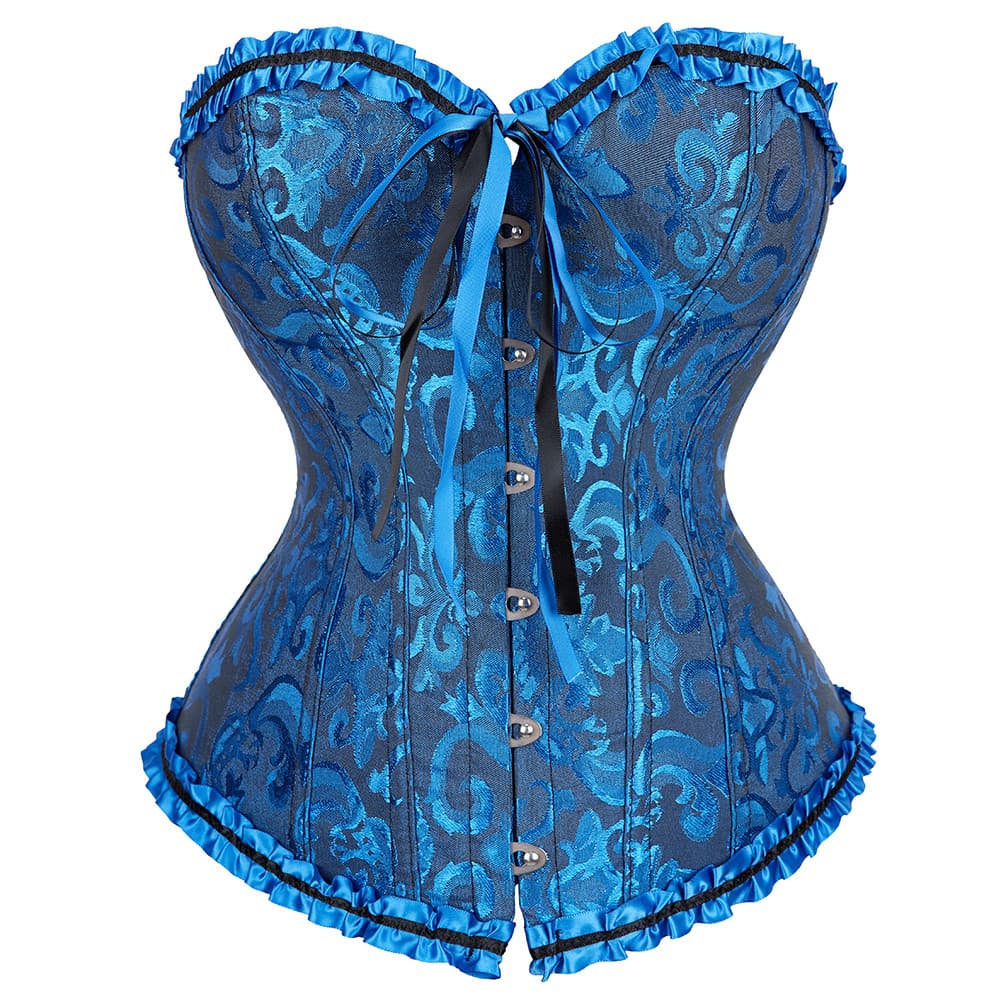 Mulheres Espartilho Superior Bustier Overbust Lingerie Rendas Até Renascentista Vintage Traje De Halloween