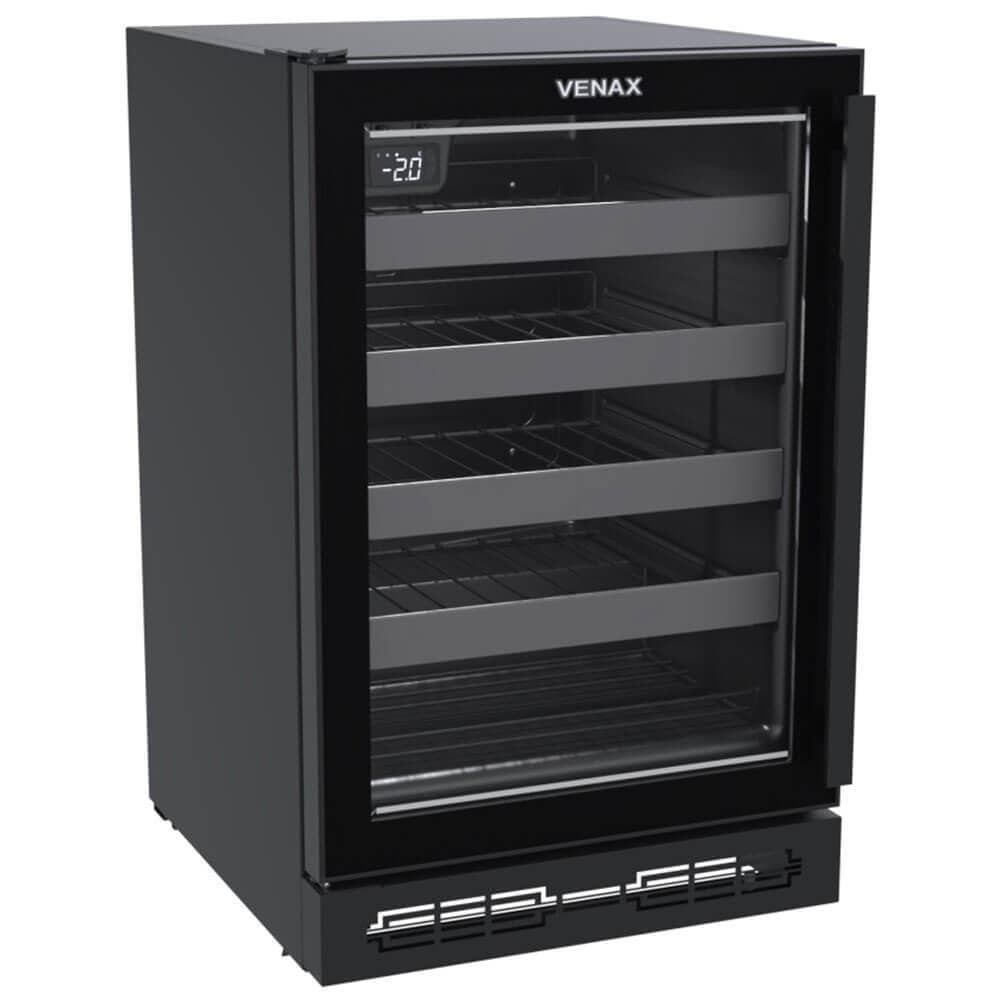 Champanheira Venax de Embutir Top Light-In 100 L 24 Garrafas Preto Fosco Porta Invertida 220v 29772