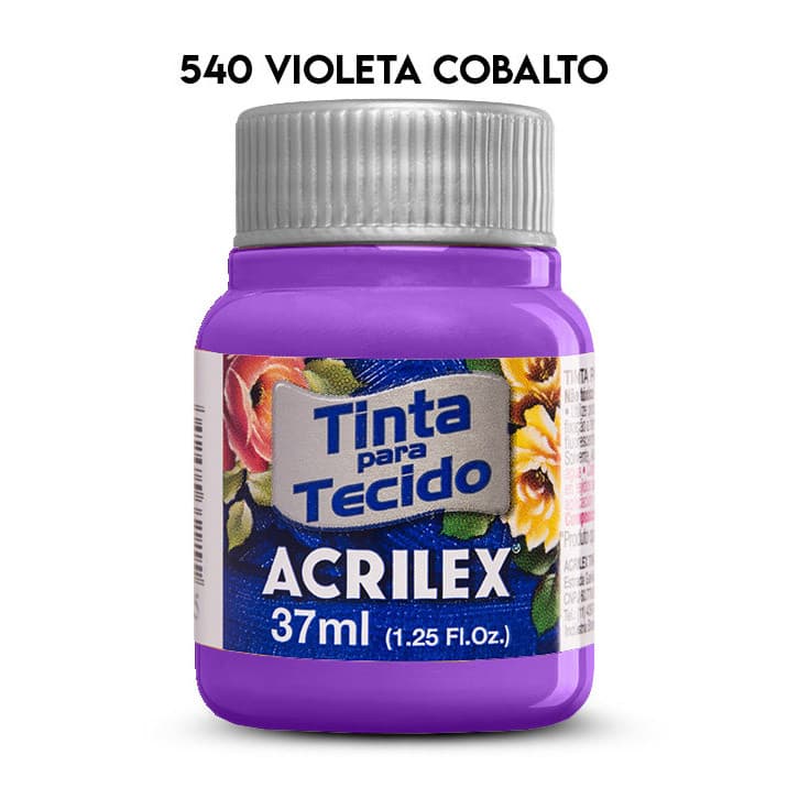 TINTA TECIDO ACRILEX 37ML FOSCA 540 VIOLETA COBALTO