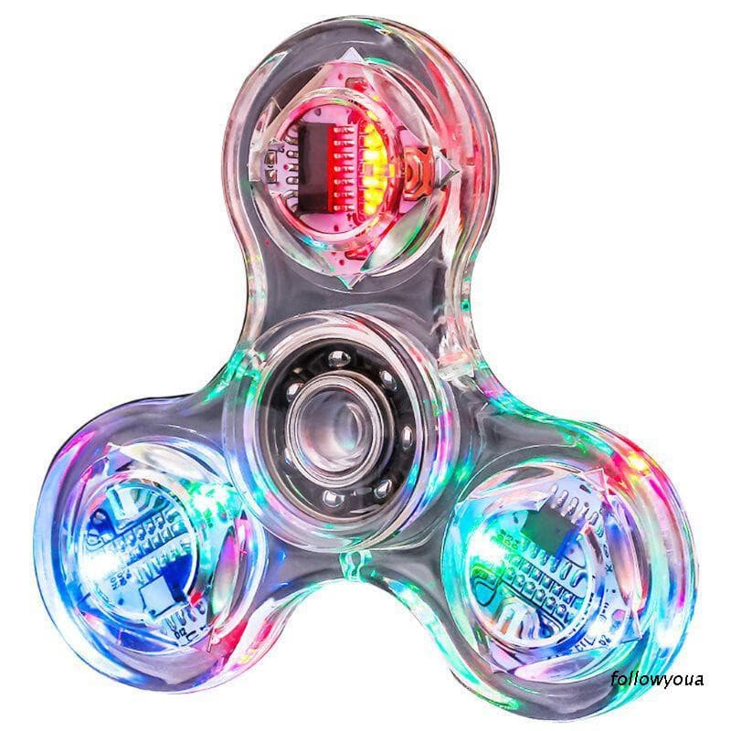 Novidade Múltiplas Mudanças LED Fidget Spinner Luminoso Mão Superior Spinners Brilho No Escuro EDC Alívio Do Estresse Br