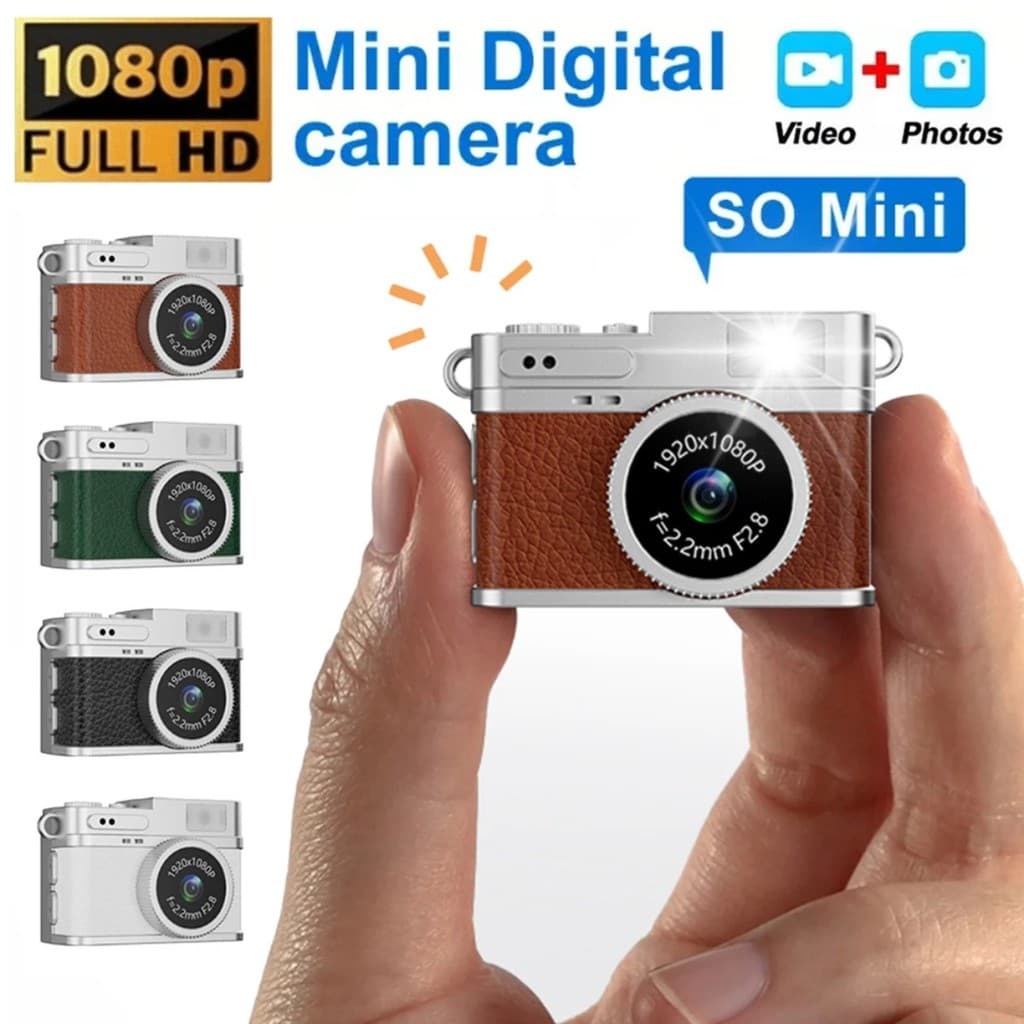 Câmera Digital 1080P Retro CCD Mini Cam Com Tela Interior Esportes Ao Ar Livre Portátil Vintage Muito Pequeno Filmadora 