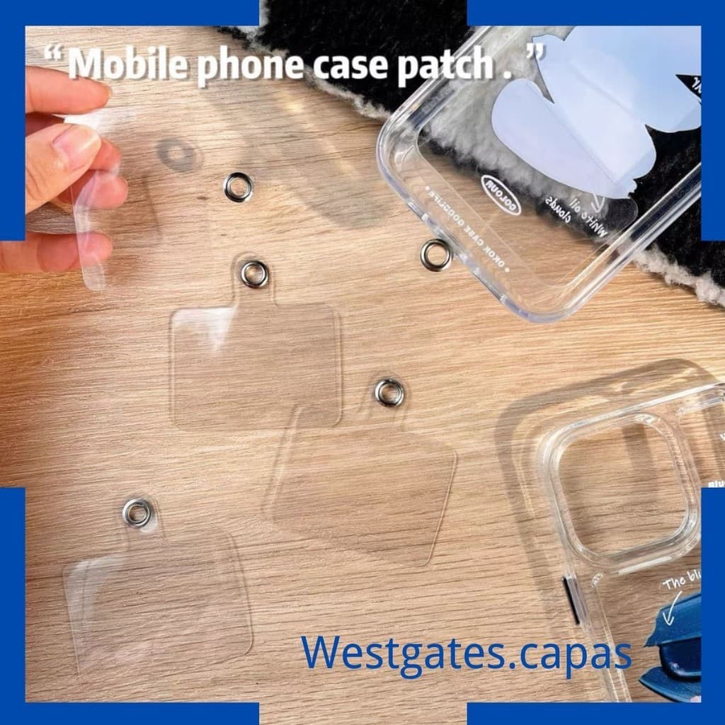 Kit  Com 10 Unidades Suporte Para Cordao Telefone Celular Almofada De TPU Transparente