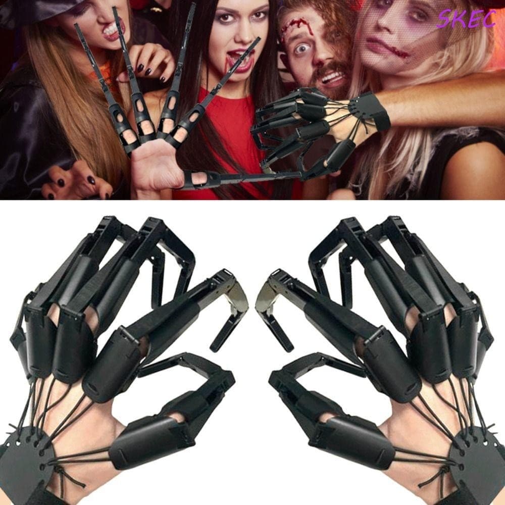 SKEC 3D Dedo Articulado , Luva De Falsos Dedos Articulados De Halloween , Extensões Flexíveis Cosplay Prom Pro