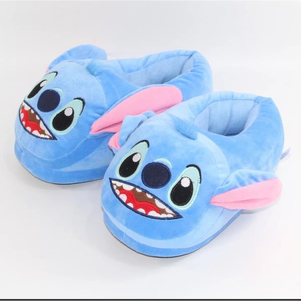 Pantufa Stitch Lilo (30 a 34/35 a 40) Rosa E Azul Interior Pantufa Stitch Infantil