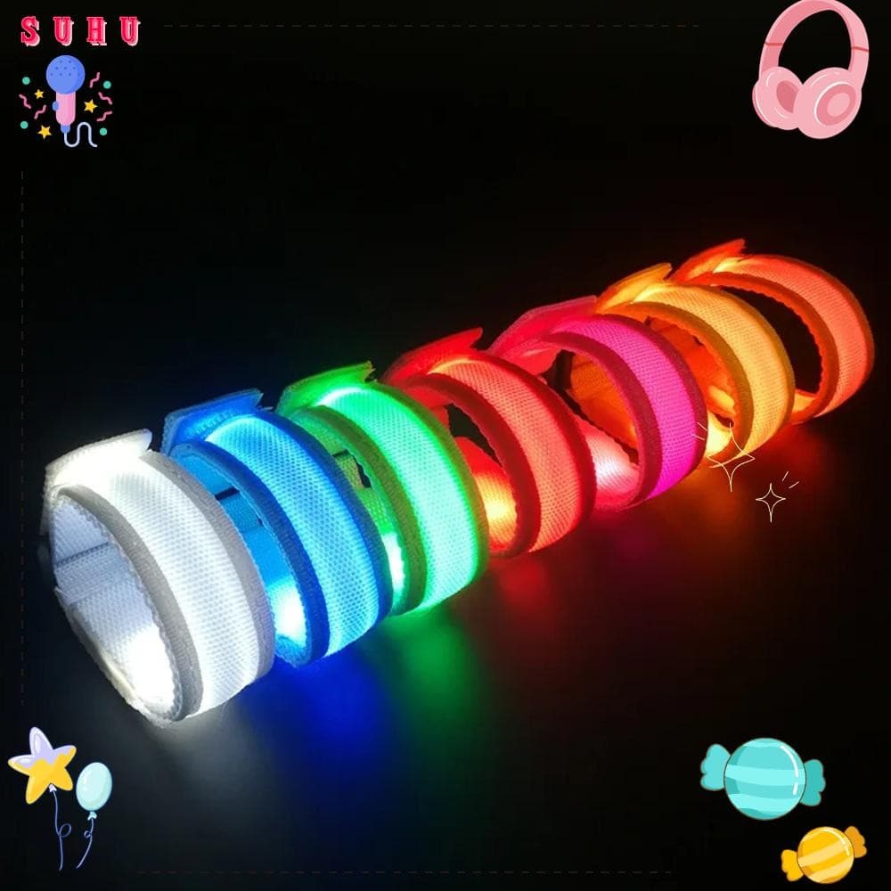 SUHU Pulseira Esportiva , Luminosa LED Com Barra Ajustável , Alça De Braço , Suprimentos Para Festa