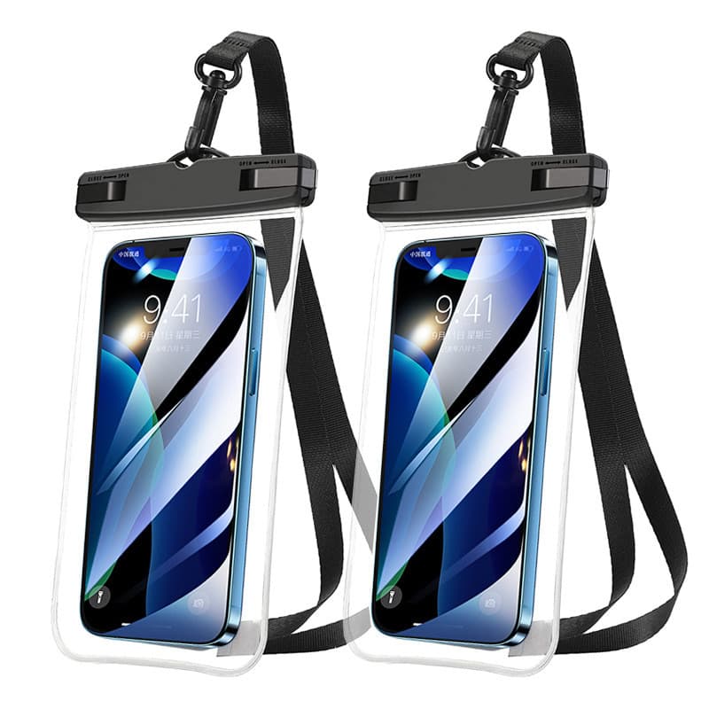 2 Capa Bolsa Prova Dágua Impermeável Celular Transparente Universal