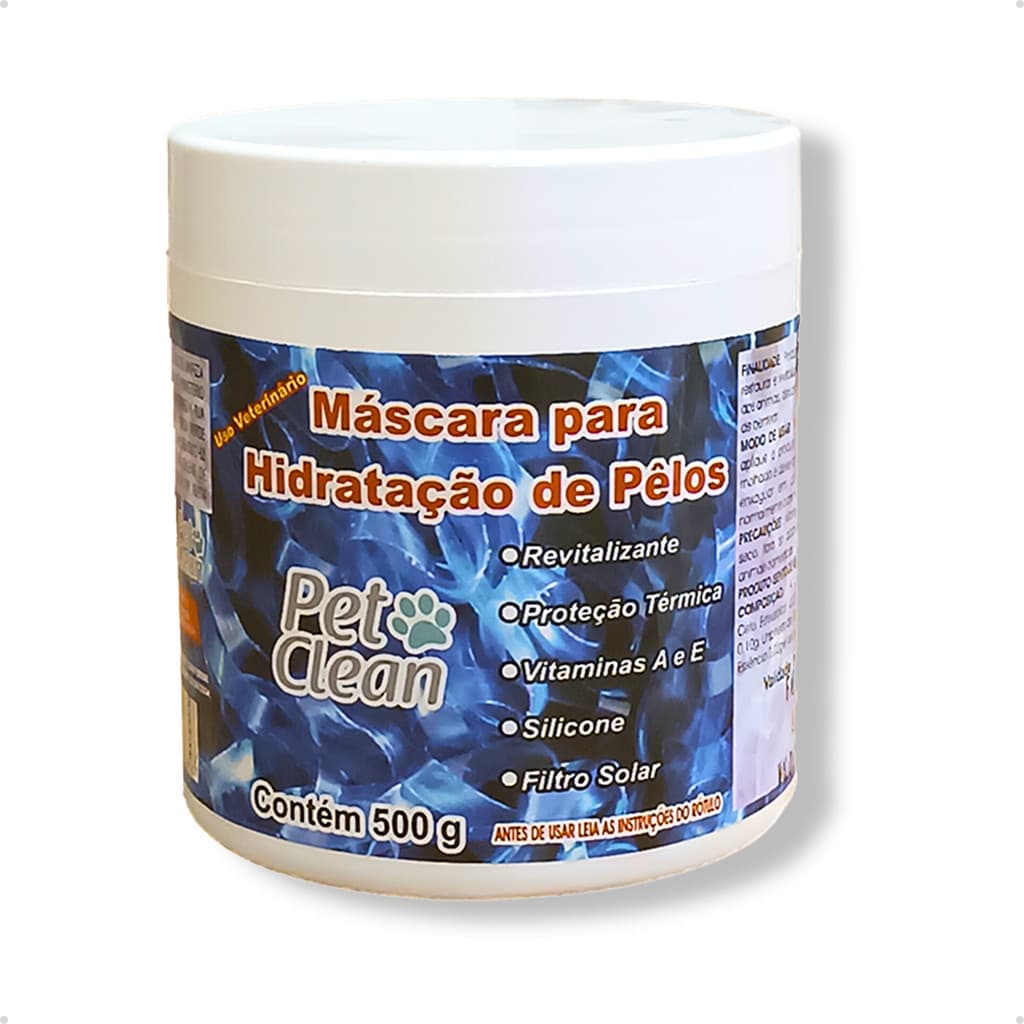 Máscara de Hidratação para Pelos Ressecados Pet Revitalizante Silicone Cachorro e Gato Soft Line Pet Clean 500 g
