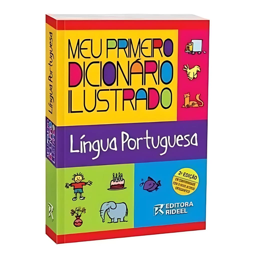 Meu Primeiro Dicionário Língua Portuguesa Colorido e Ilustrado - Português Letras Grandes