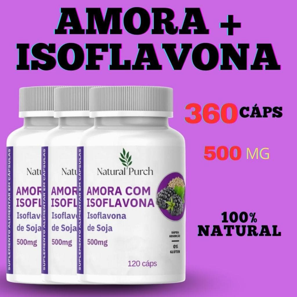 Amora Com Isoflavona 120 500mg capsulas por pote