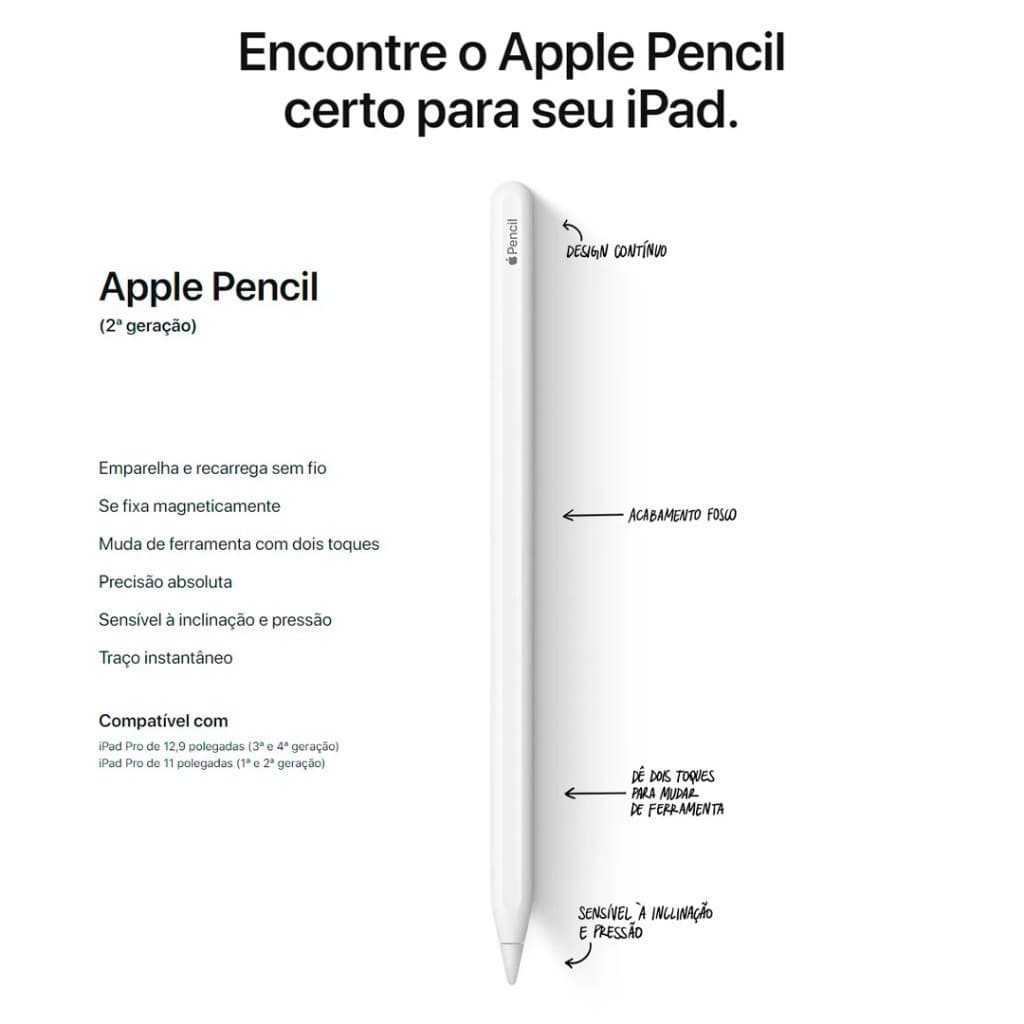 Caneta Apple Pencil Pro USB-C 1ª e 2 ª Geração Novo Lacrado Garantia com Nota Fiscal