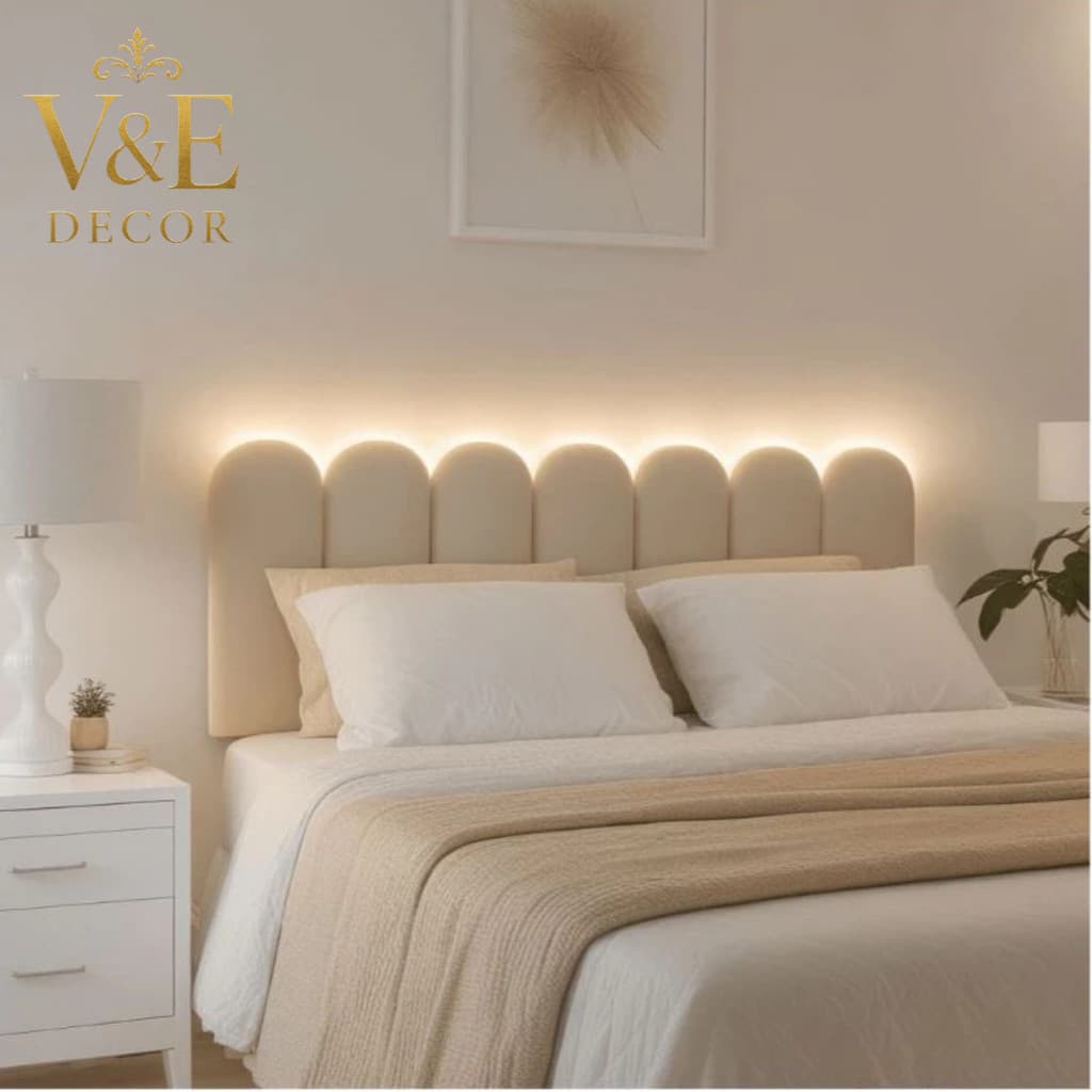 Kit Cabeceira Nuvem Estofada para Cama Box | Solteiro Casal Queen e King – 45x20 cm