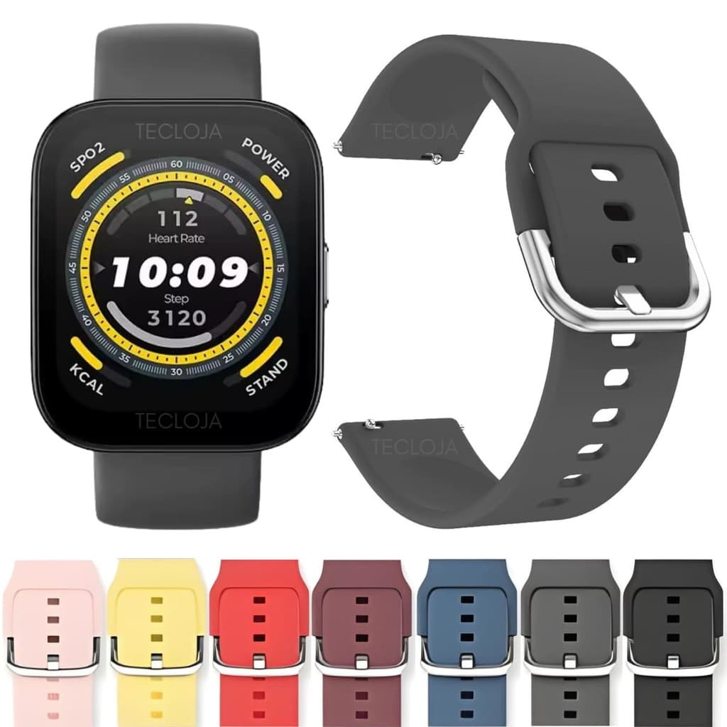 Pulseira Silicone Para Amazfit Bip 5 e Bip 5 Unity Pulseira Para Amazfit Bip 5 A2215 e Bip 5 Unity A2324