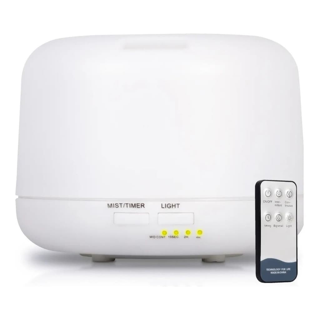 Umidificador E Aromatizador De Ambientes Led 500ml 7 Cores Cor Branco