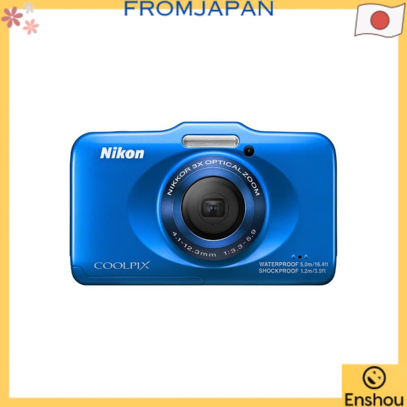[USED]FromJapan[USED]Câmera Digital Nikon COOLPIX S31 à Prova d'Água 5m Resistente a Impactos 1.2m Azul S31BL