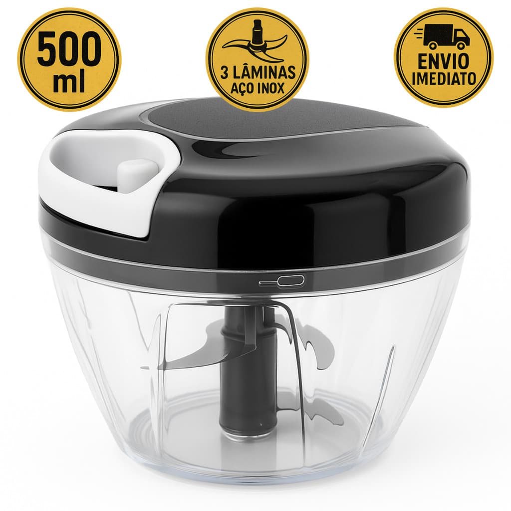 Triturador de Alimentos Grande 500 ml 3 Laminas