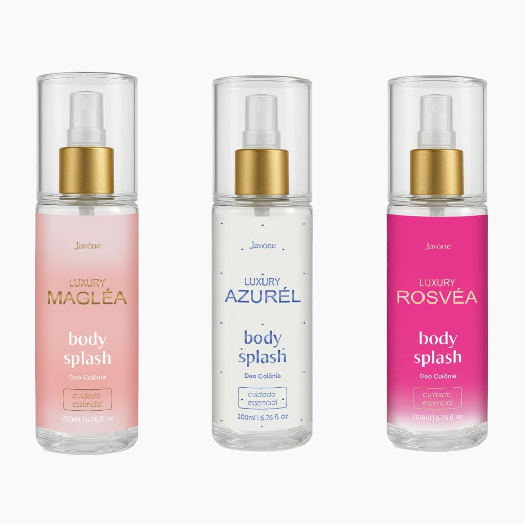 Kit 03 Body Splash Magléa + Azurél + Rosvéa | 3 Fragrâncias Icônicas | Envio Imediato