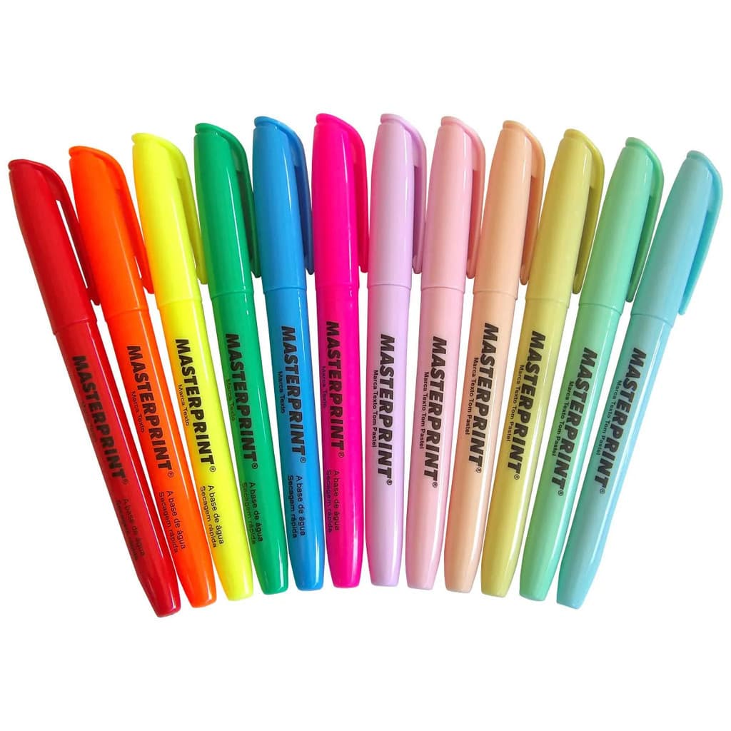 Kit Marca Texto Neon ou Pastel Masterprint