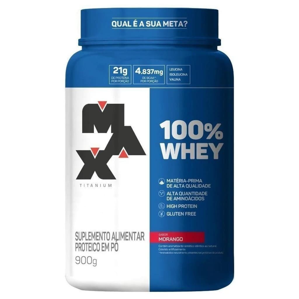 100% Whey Pote 900g  V01 Max Titanium