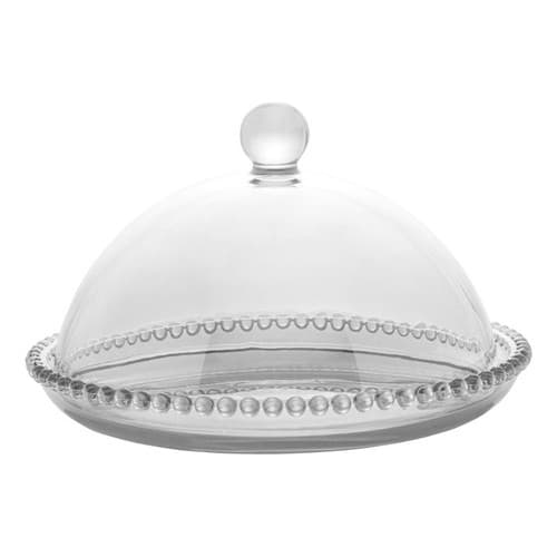 Prato Queijo / Queijeira Tampa Cristal Pearl 20x12cm Wolff