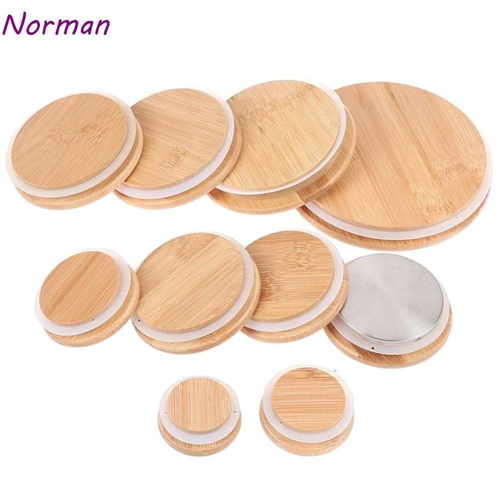 Tampa De Bambu De Copo NORMAN Tamanhos Diversos Arte De Carpintaria Anel De Vedação Silicone