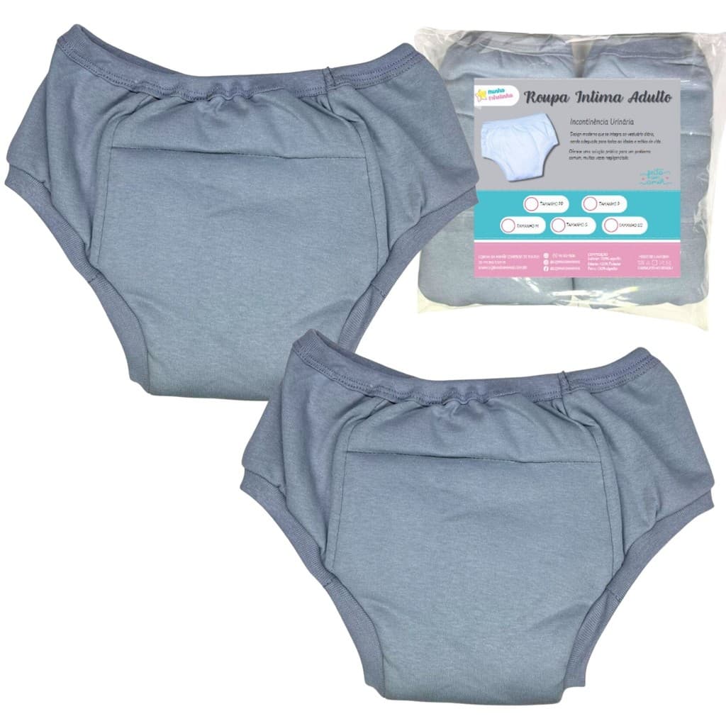 Roupa Íntima Geriátrica Algodão Segura Escapes Urina 2un CZ