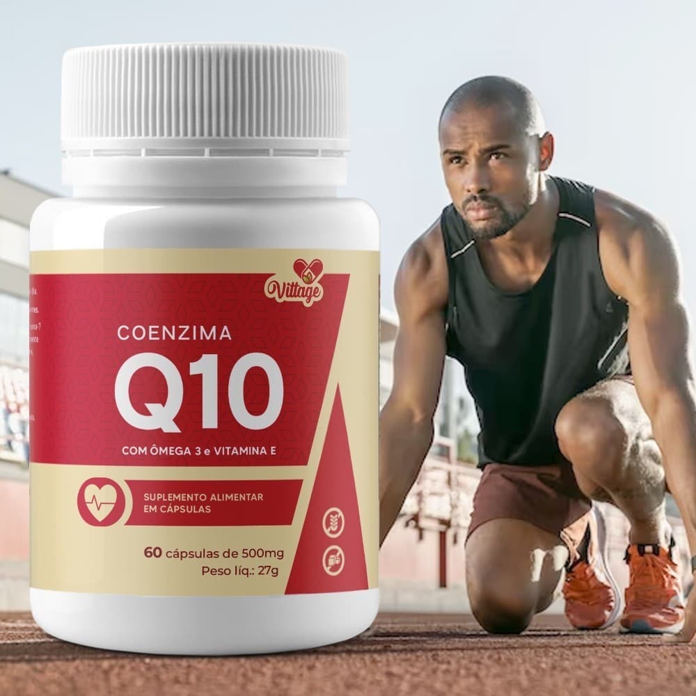 Coenzima Q10  VITTAGE C/Vit B2 e vitamina E  60 cáps Envio Imediato