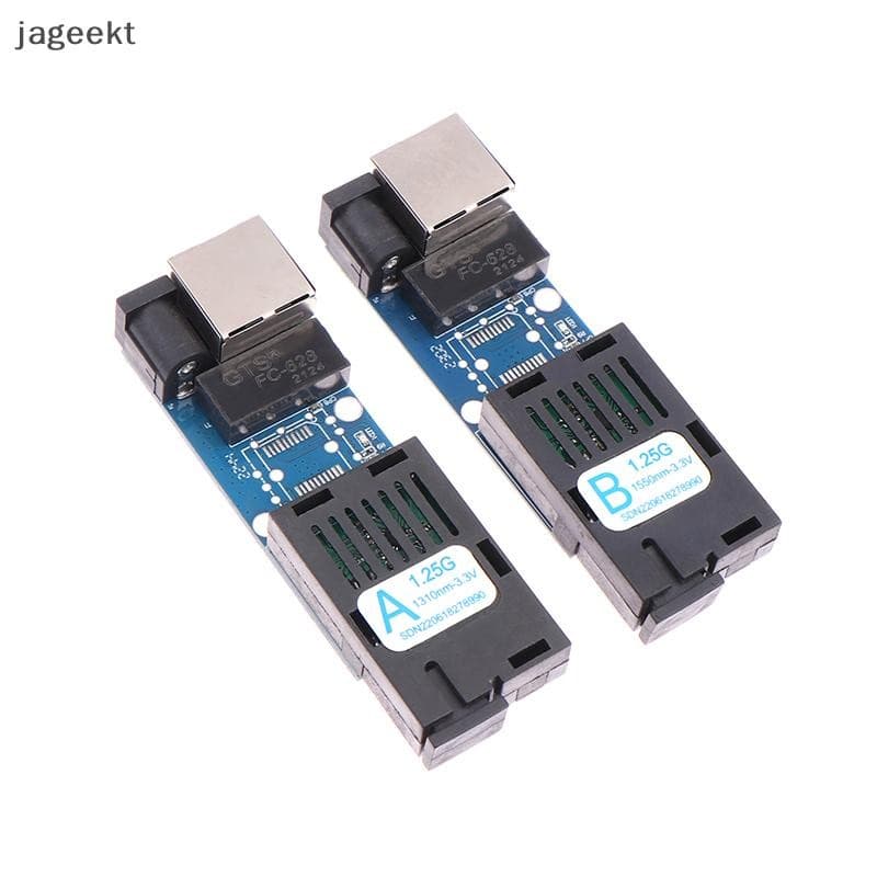 [jageekt] Conversor De Mídia Óptica De Fibra Gigabit 1000Mbps Modo Único 3-5Km UPC/APC-Porta A/B BR