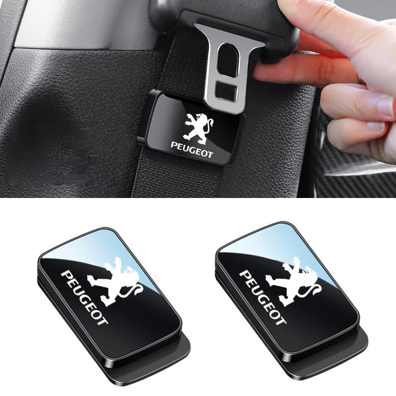 1/2pcs Peugeot Âncora do cinto de segurança magnética da atração automotiva com estabilizador polido do espelho, apropriada para Peugeot 206 208 207 307 308 2008 3008 508 408 5008 406