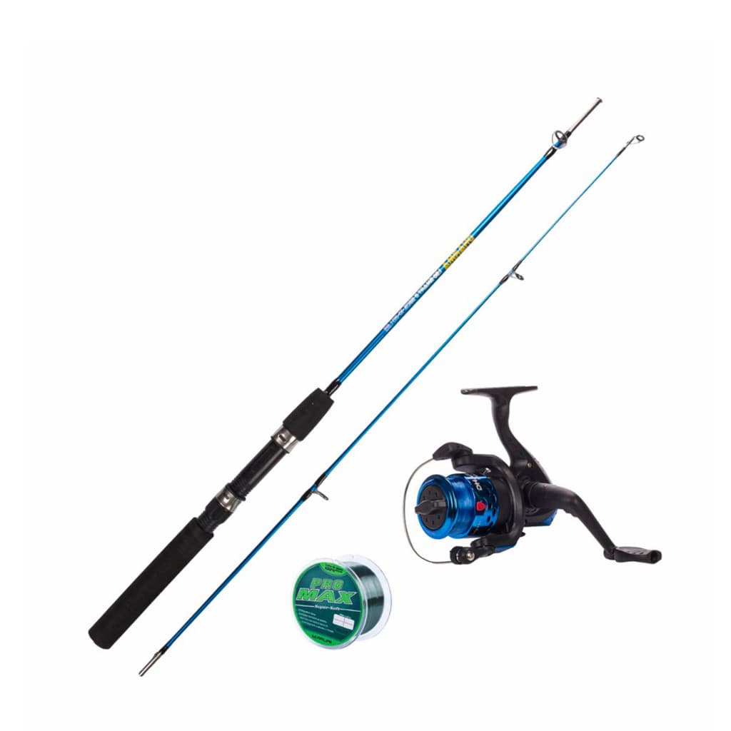 Kit pesca Vara Dharma 2 partes 1,50m + molinete  com linha