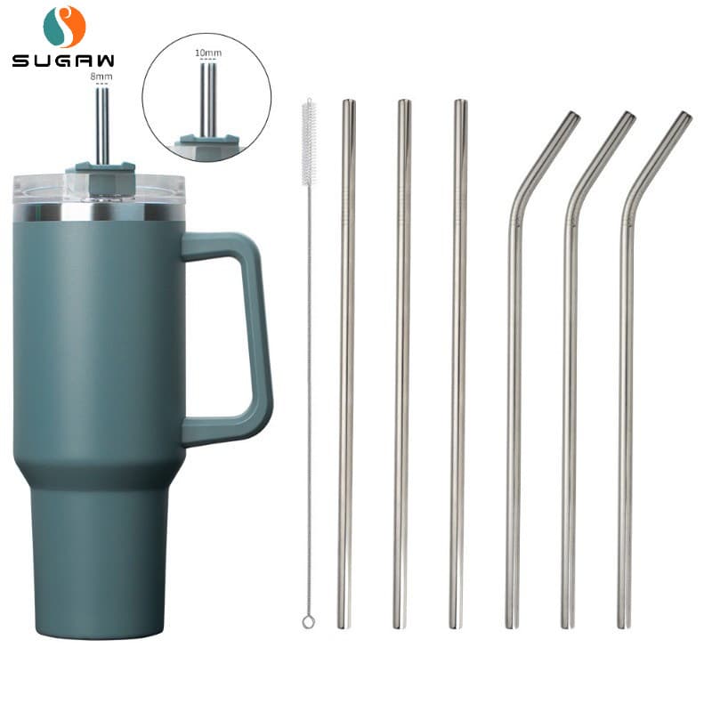 Canudos de aço inoxidável Para Copo , Garrafa De Água Reutilizável , Substituição De Canudos De 30/40oz